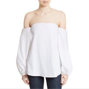 NWOT Theory Laureema off the shoulder top - Sz 4 - White
